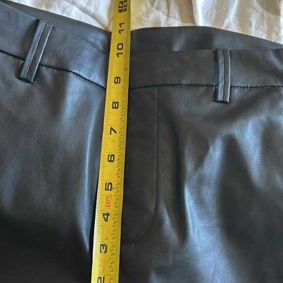 Vero Moda Mid Rise Vegan Black Leather Trousers Pants  Size Small - Picture 12 of 12